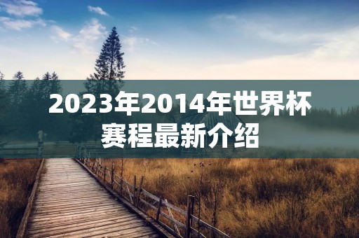 2023年2014年世界杯赛程最新介绍