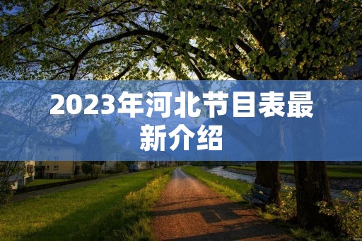 2023年河北节目表最新介绍