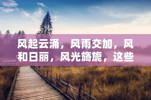 风起云涌,风雨交加,风和日丽,风光旖旎,这些都是我们熟知的以“风”开头的成语。这些成语,都是用来形容风的力量和风的特性。风,是一种自然力量,它时而温柔,时而猛烈,它可以带来生机和希望,也可以带来破坏和毁灭。在人类的历史长河中,风一直扮演着重要的角色,它影响着人类的生产和生活。下面,我们就来一起看看风开头的成语,它们背后的故事和意义。