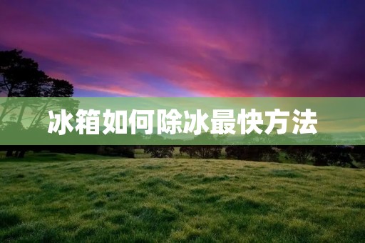 冰箱如何除冰最快方法 冰箱如何除冰最快方法