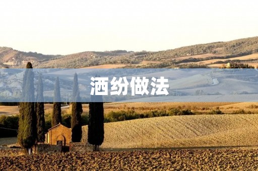 洒纷做法：让你的美食更有风味
