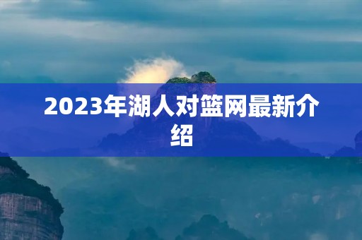 2023年湖人对篮网最新介绍