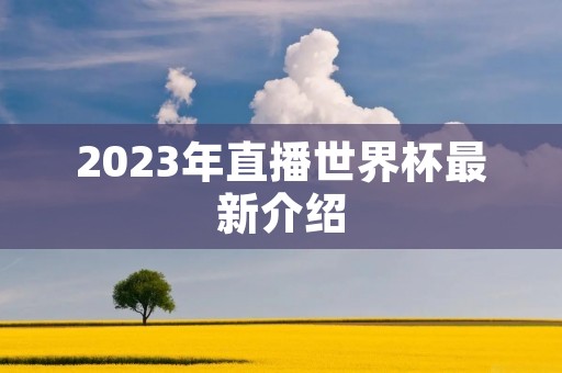 2023年直播世界杯最新介绍
