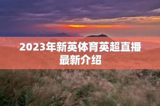 2023年新英体育英超直播最新介绍