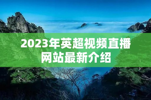 2023年英超视频直播网站最新介绍