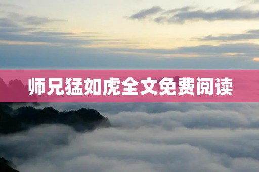 师兄猛如虎全文免费阅读:一部关于师徒情的小说