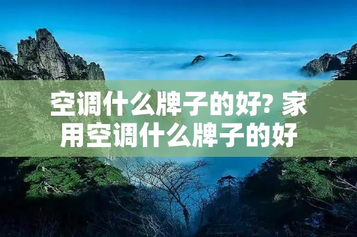 空调什么牌子的好? 家用空调什么牌子的好 空调什么牌子的好? 家用空调什么牌子的好
