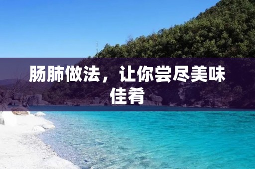肠肺做法，让你尝尽美味佳肴