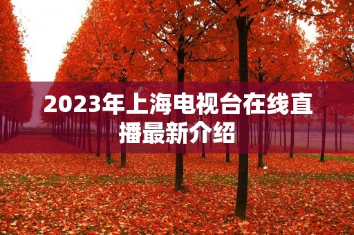 2023年上海电视台在线直播最新介绍