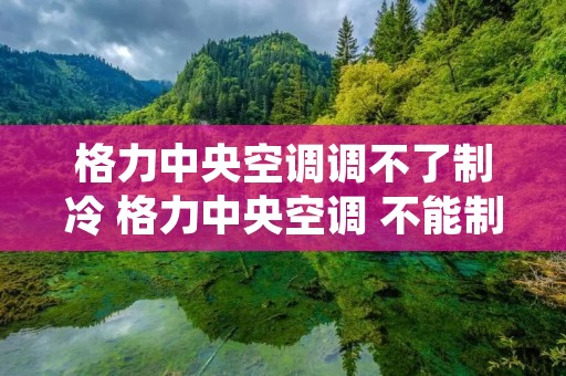 格力中央空调调不了制冷 格力中央空调 不能制冷