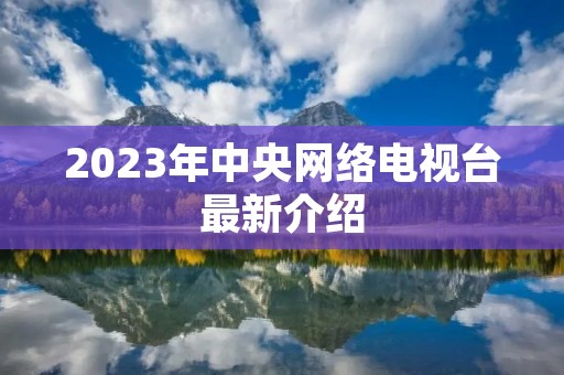 2023年中央网络电视台最新介绍