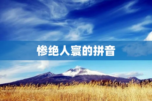 惨绝人寰的拼音:从历史到现实,我们该如何保护语言文化?