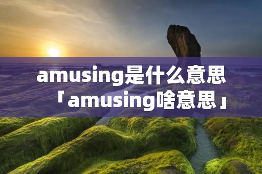 amusing是什么意思「amusing啥意思」