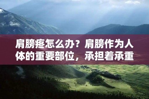 肩膀疼怎么办？肩膀作为人体的重要部位，承担着承重的任务，常常受到各种因素的影响，导致疼痛和不适。肩膀疼痛的原因可能是肌肉劳损、肌肉拉伤、肩袖损伤、关节炎等。针对不同的疼痛原因，我们可以采取不同的治疗方法。接下来，我们将介绍肩膀疼痛的原因和治疗方法。