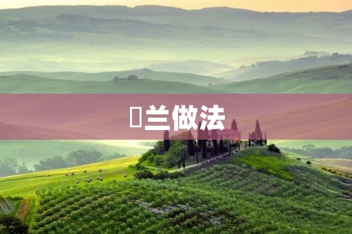 摮兰做法：让你在家也能轻松享受美味