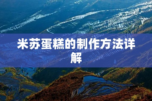 米苏蛋糕的制作方法详解 米苏蛋糕的制作方法详解