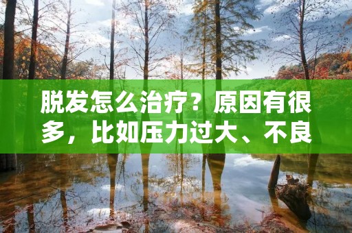 脱发怎么治疗？原因有很多，比如压力过大、不良的生活习惯、营养不良、遗传因素等等。不同的原因需要不同的治疗方法，以下是一些常见的脱发治疗方法。