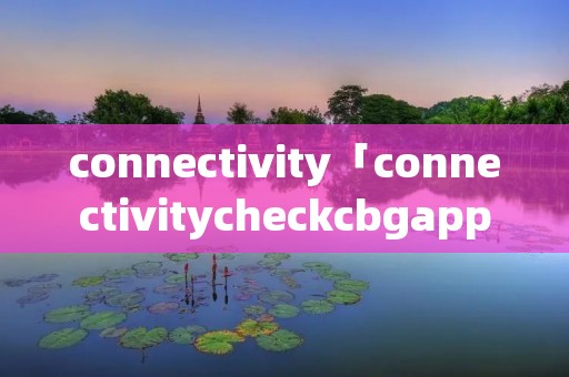 connectivity「connectivitycheckcbgapp连不上」