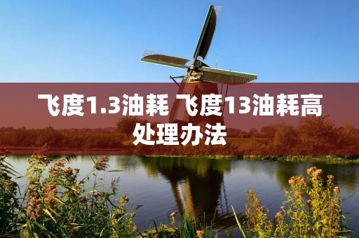 飞度1.3油耗 飞度13油耗高处理办法