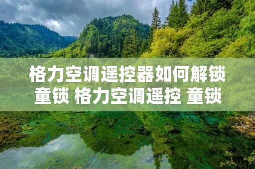 格力空调遥控器如何解锁童锁 格力空调遥控 童锁
