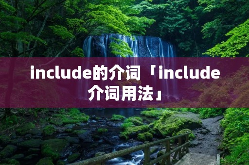 include的介词「include介词用法」