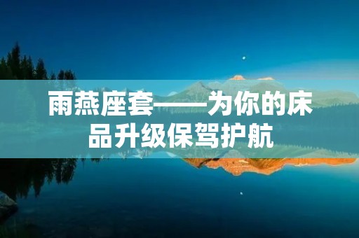 雨燕座套——为你的床品升级保驾护航 雨燕座套——为你的床品升级保驾护航