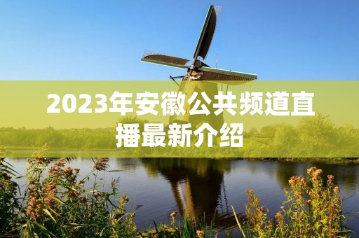 2023年安徽公共频道直播最新介绍
