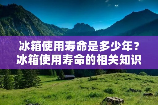 冰箱使用寿命是多少年?冰箱使用寿命的相关知识你需要知道! 冰箱使用寿命是多少年?冰箱使用寿命的相关知识你需要知道!