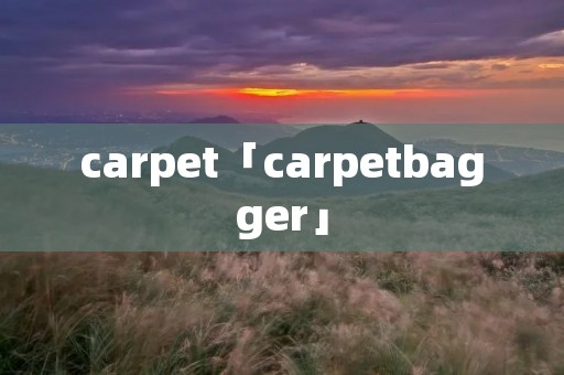 carpet「carpetbagger」