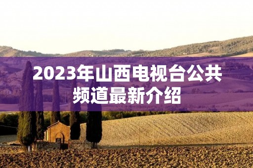 2023年山西电视台公共频道最新介绍