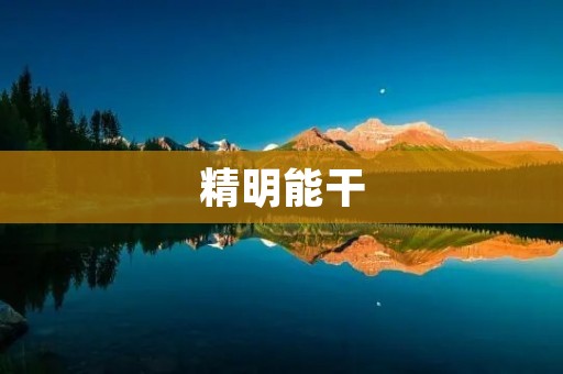 精明能干:优秀人才的标志 精明能干:优秀人才的标志
