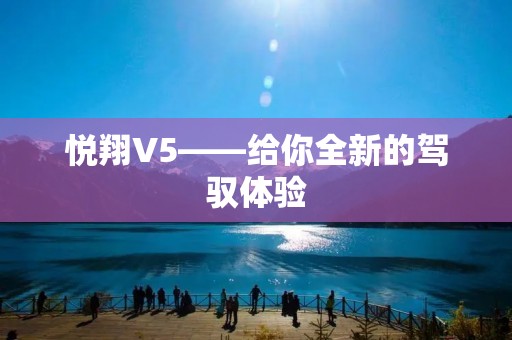 悦翔V5——给你全新的驾驭体验