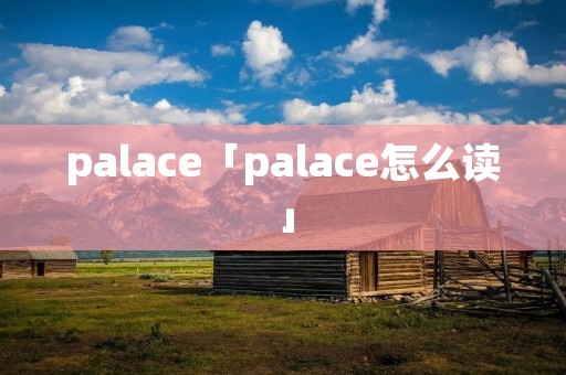palace「palace怎么读」