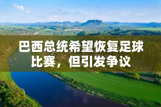 巴西总统希望恢复足球比赛,但引发争议 巴西总统希望恢复足球比赛,但引发争议