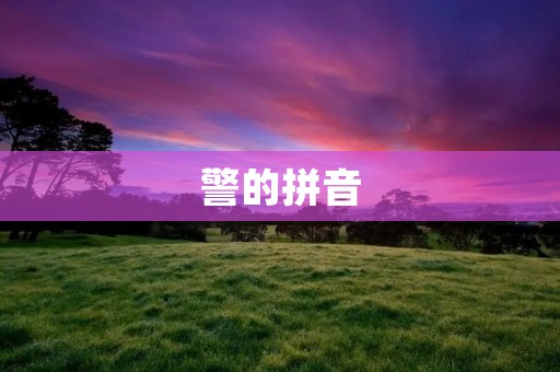 警的拼音:jǐng 警的拼音:jǐng