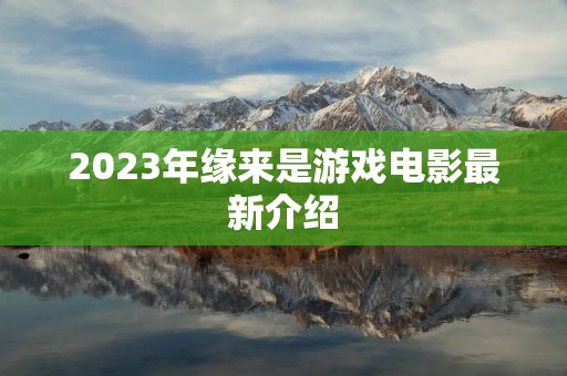 2023年缘来是游戏电影最新介绍 2023年缘来是游戏电影最新介绍