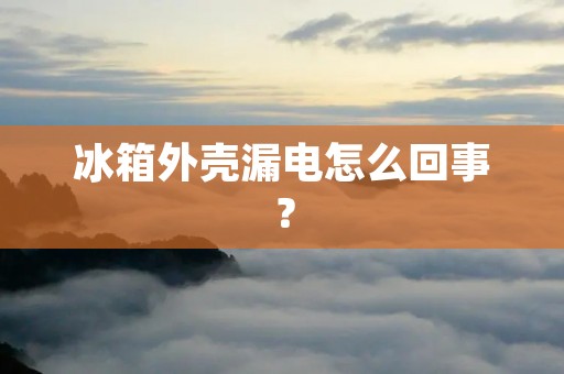 冰箱外壳漏电怎么回事?