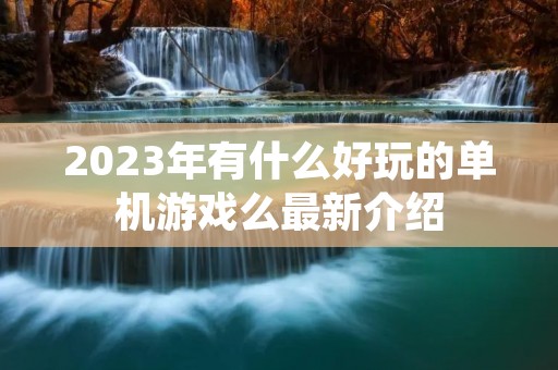2023年有什么好玩的单机游戏么最新介绍