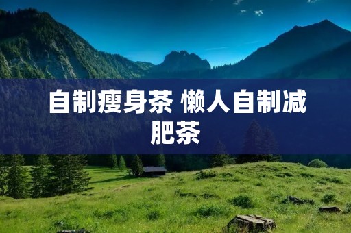 自制瘦身茶 懒人自制减肥茶