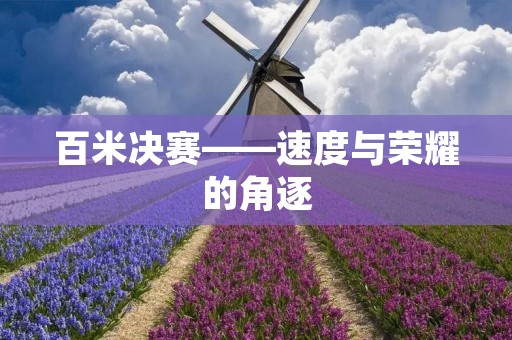百米决赛——速度与荣耀的角逐 百米决赛——速度与荣耀的角逐
