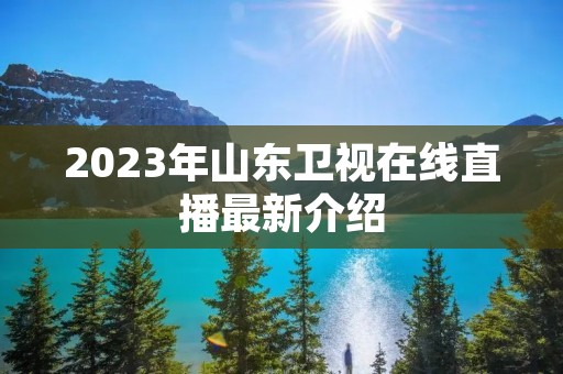 2023年山东卫视在线直播最新介绍