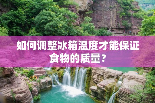 如何调整冰箱温度才能保证食物的质量? 如何调整冰箱温度才能保证食物的质量?