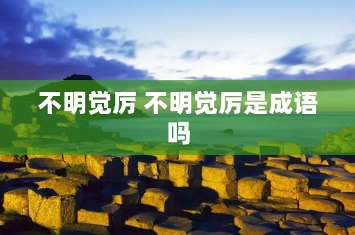 不明觉厉 不明觉厉是成语吗