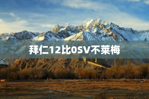 拜仁12比0SV不莱梅：德甲史上最大比分胜利
