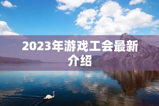 2023年游戏工会最新介绍