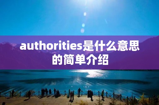 authorities是什么意思的简单介绍 authorities是什么意思的简单介绍