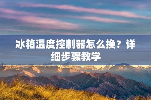冰箱温度控制器怎么换?详细步骤教学 冰箱温度控制器怎么换?详细步骤教学