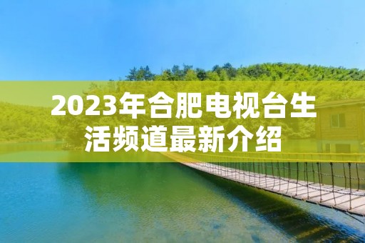 2023年合肥电视台生活频道最新介绍