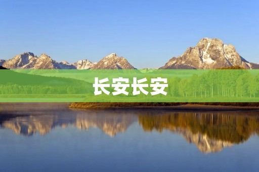 长安长安：一个历史文化名城的传承与发展