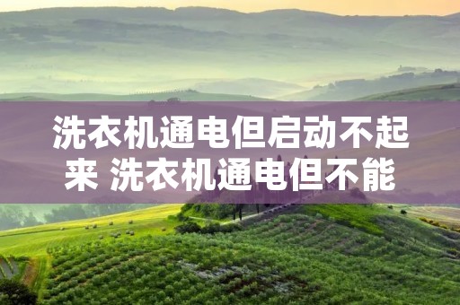 洗衣机通电但启动不起来 洗衣机通电但不能启动